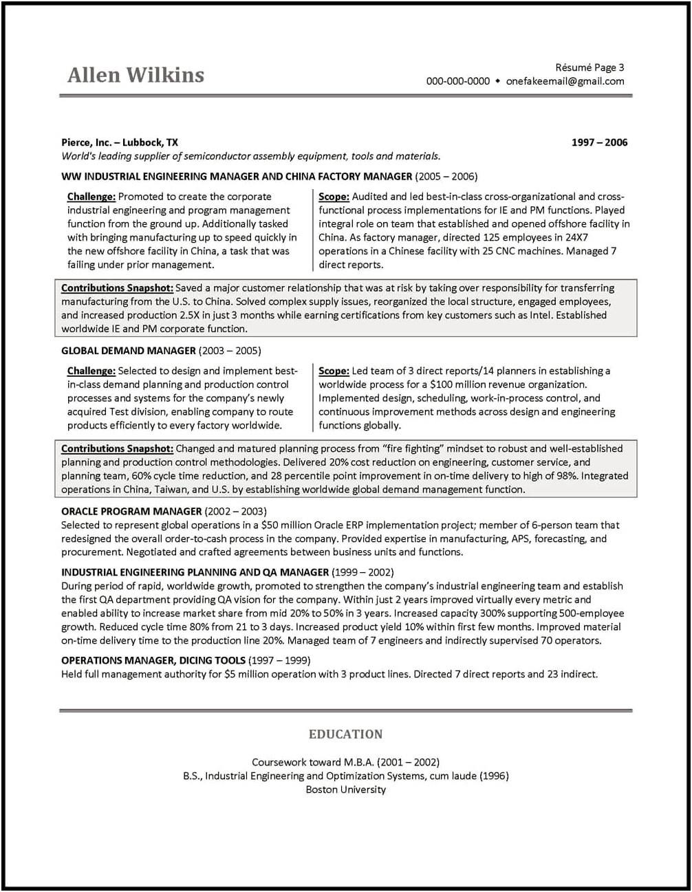 Assistant Vice President Resume Sample