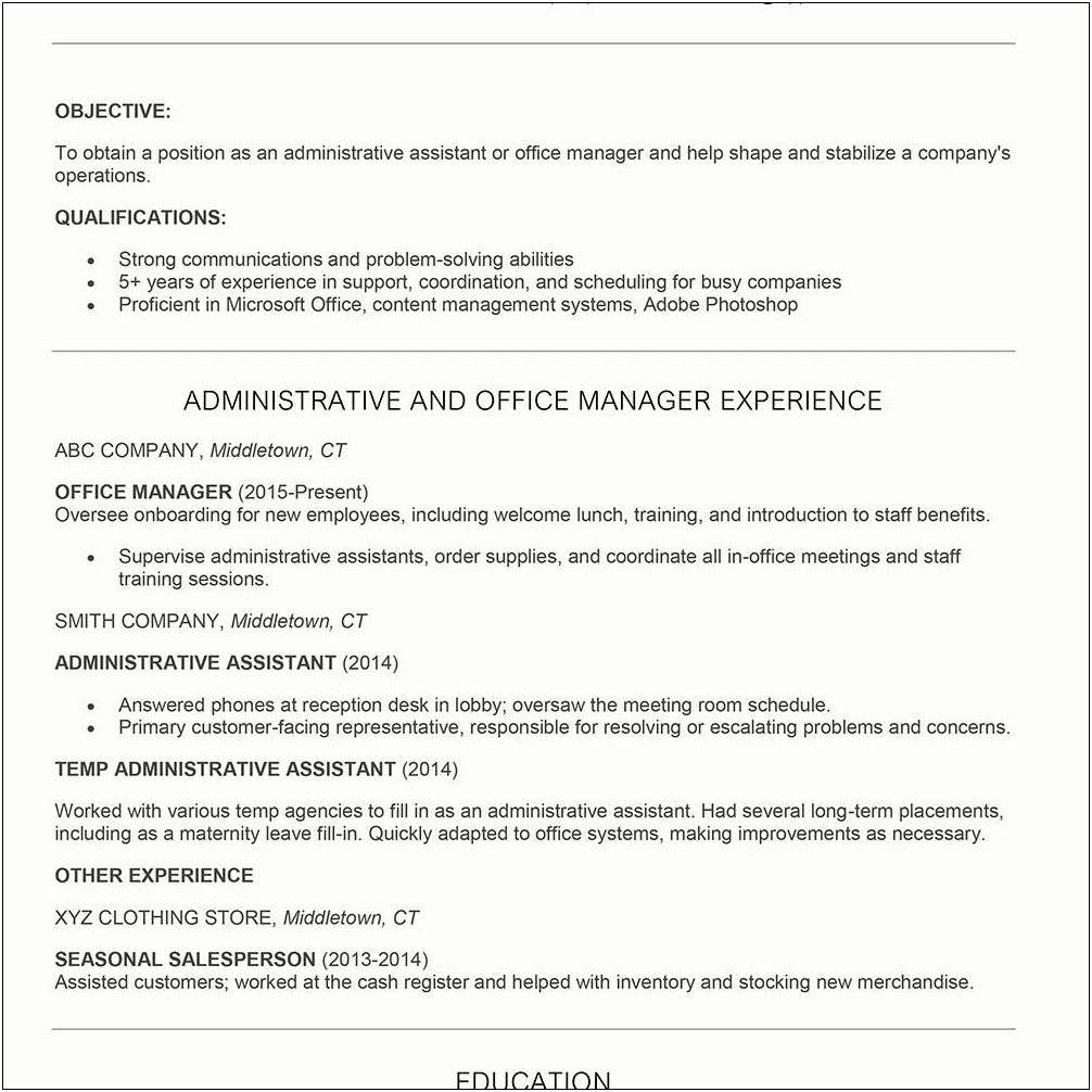 Assisted Manager With Training New Employees Resume