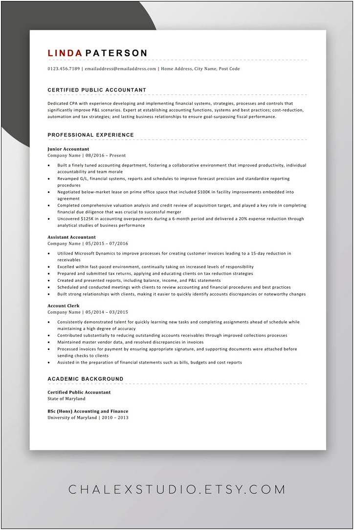 Ats Compatible Resume Template Free Download
