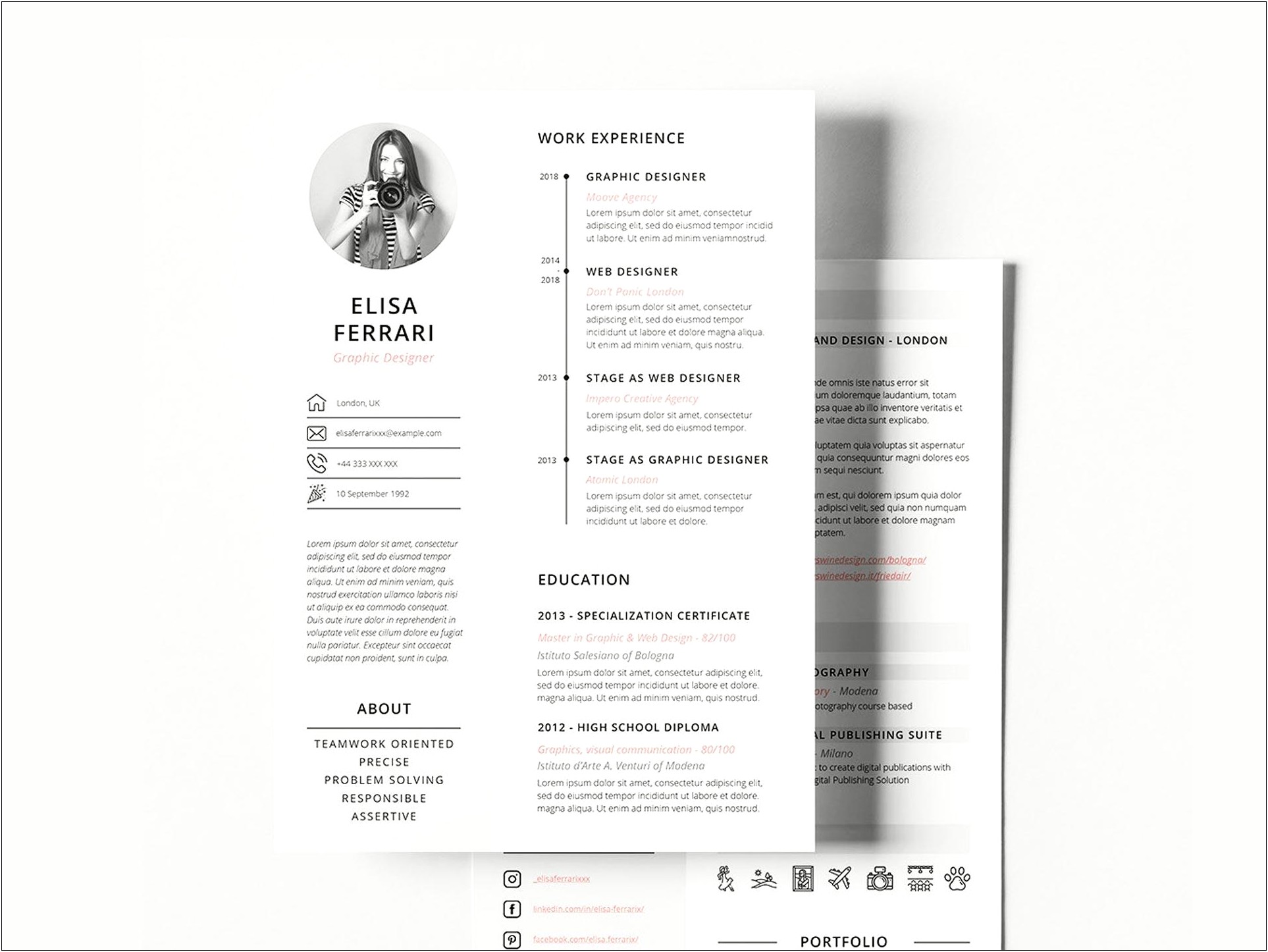 Attractive Resume Templates Free Download 2018