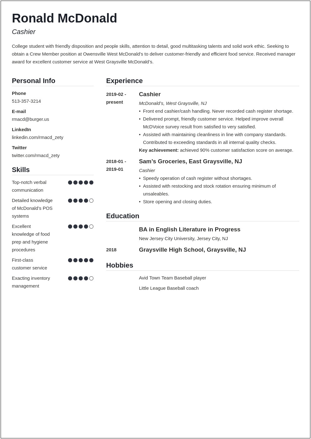 Avid Tutor Job Description Resume
