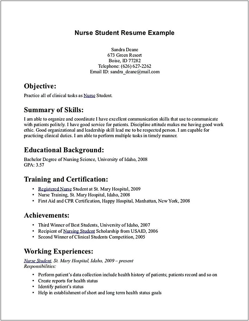 Background Summary For Resume No Experience