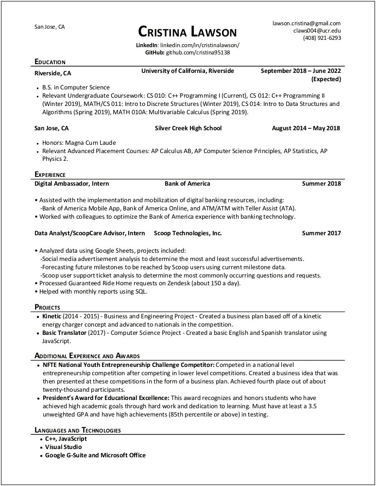 Bank Of America Teller Job Description For Resume