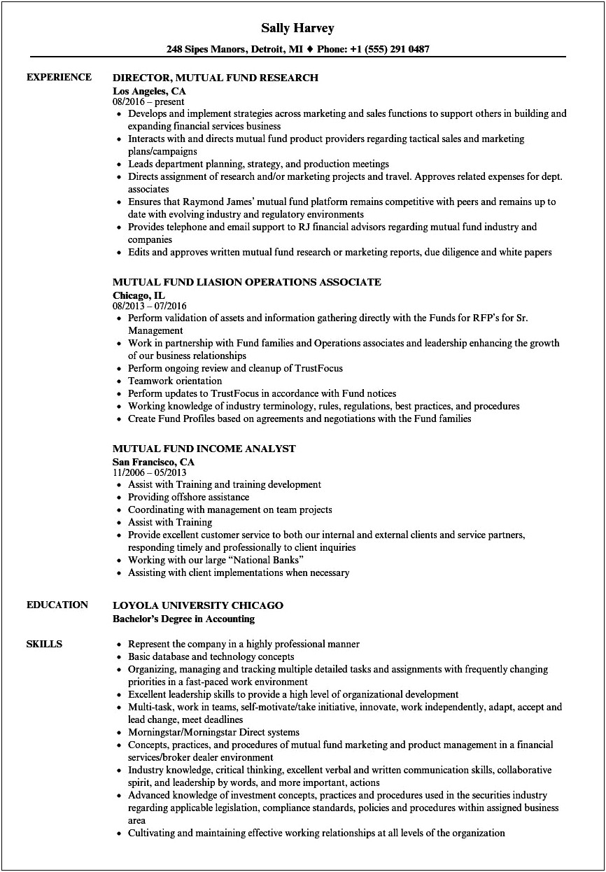 Banking And Stock Management Resume Project