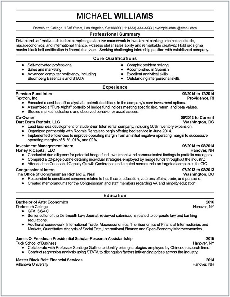 Banking Business Analyst Resume Examples
