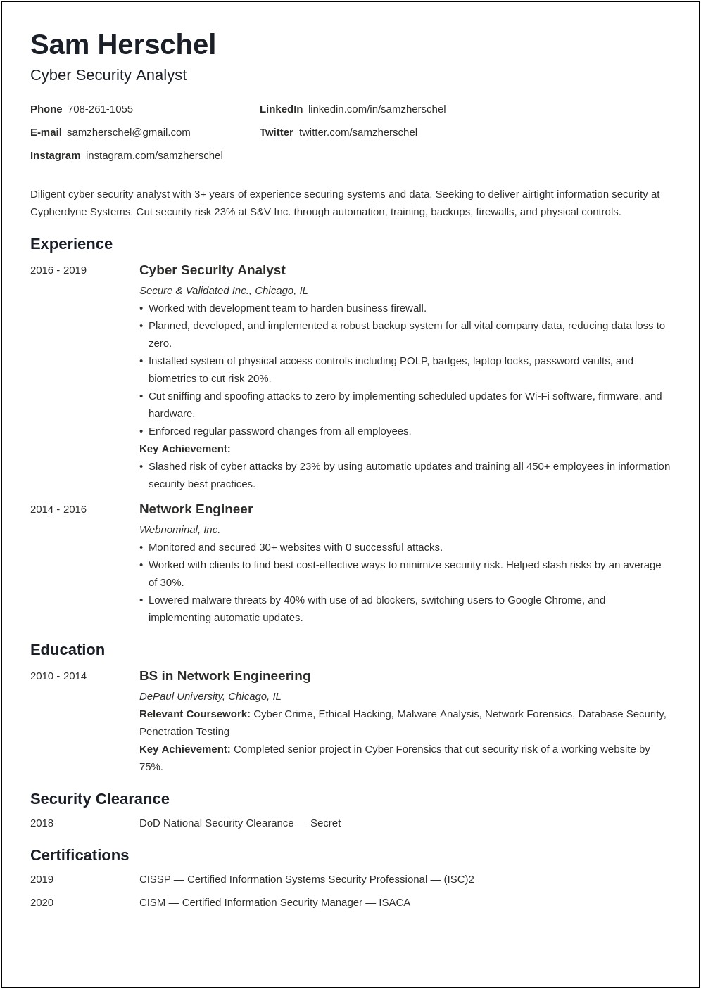 Basic Resume Template For Airport Screening Officer