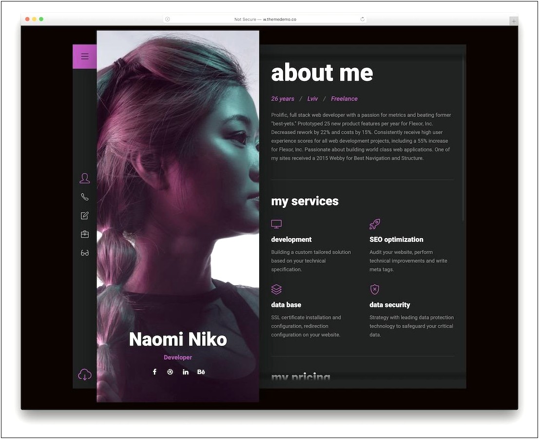 Best Animated Resume Html Templates Free Download