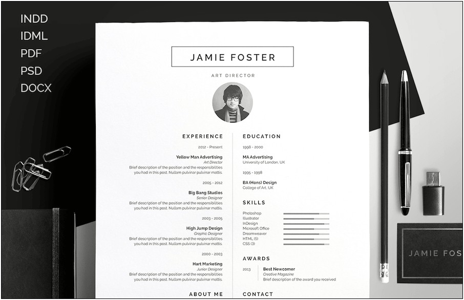 Best Black And White Resumes