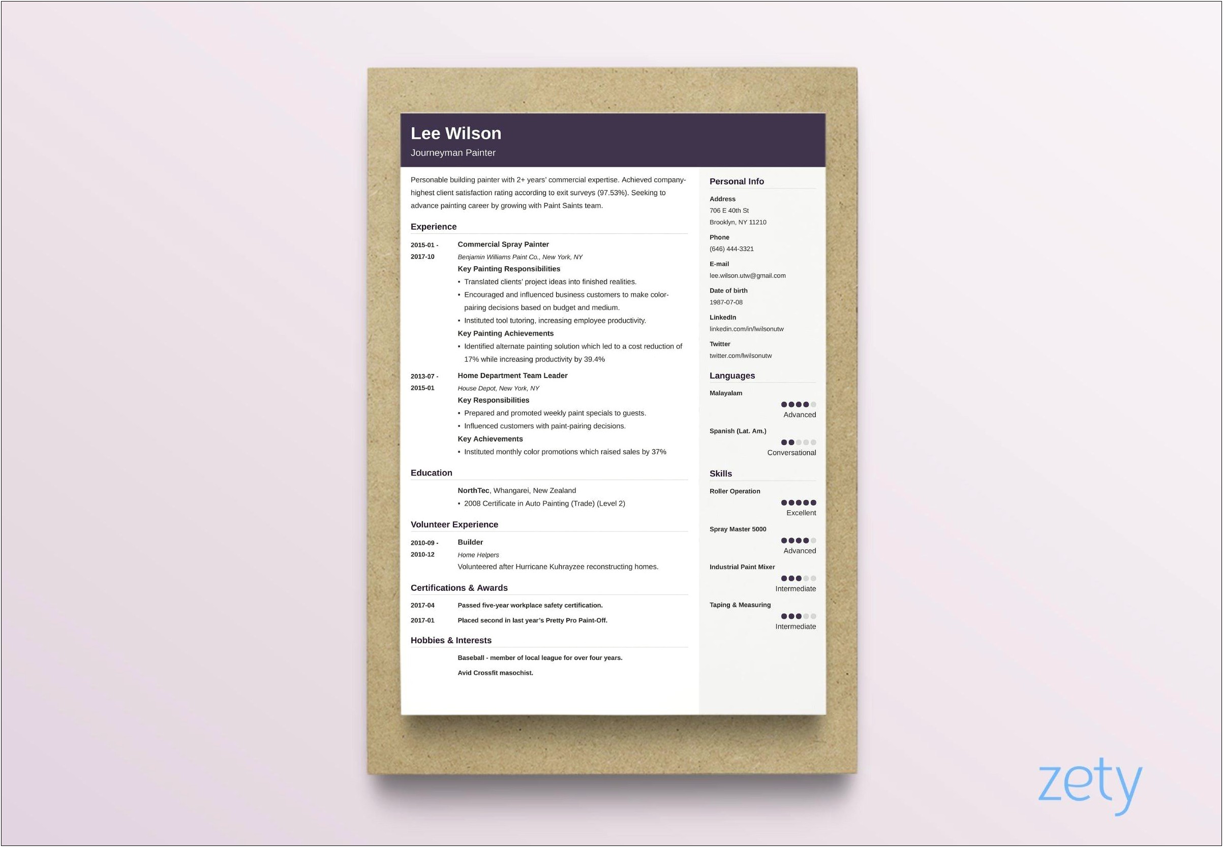 Best Design Of Resume For Automatic Reading