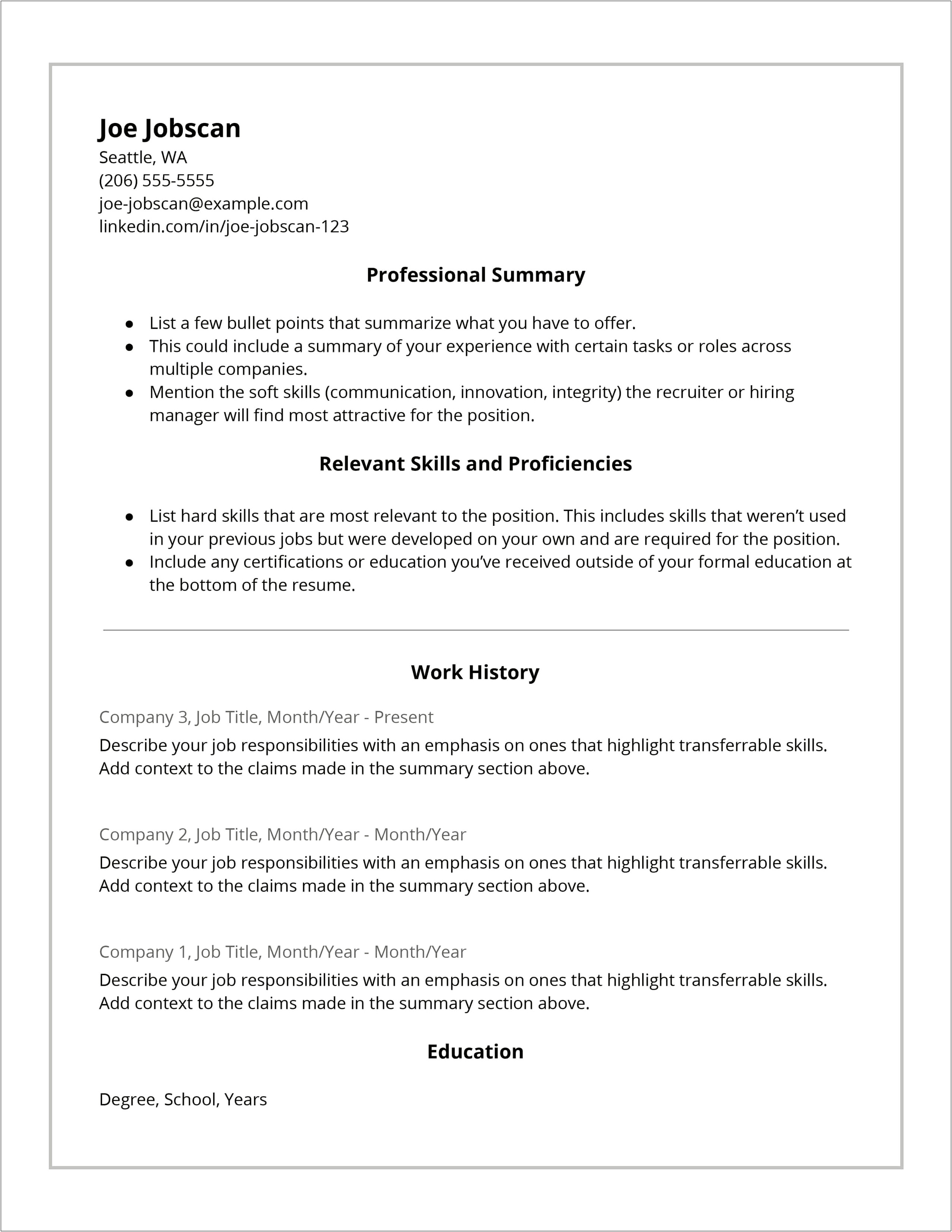 Best Examples Of Functional Resumes