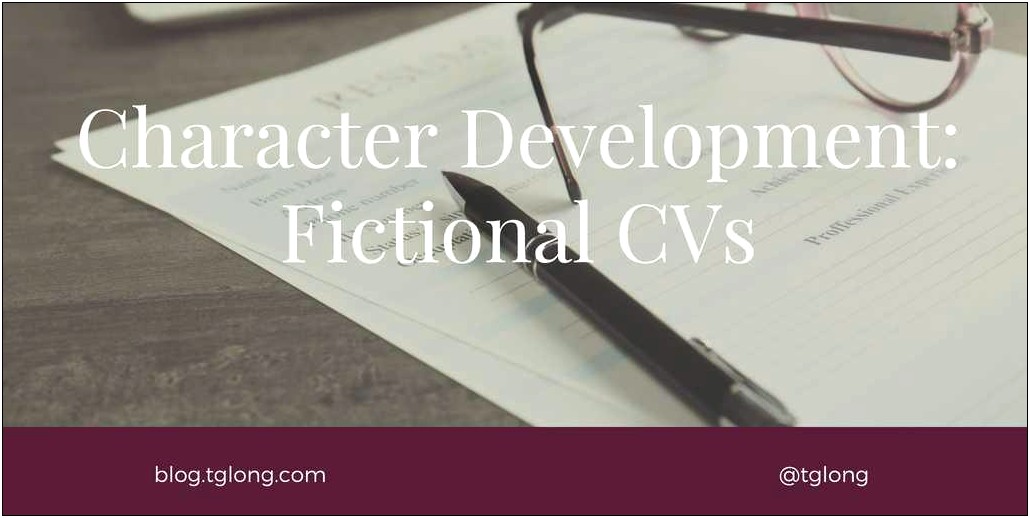 Best Fictional Character To Write Resumes For
