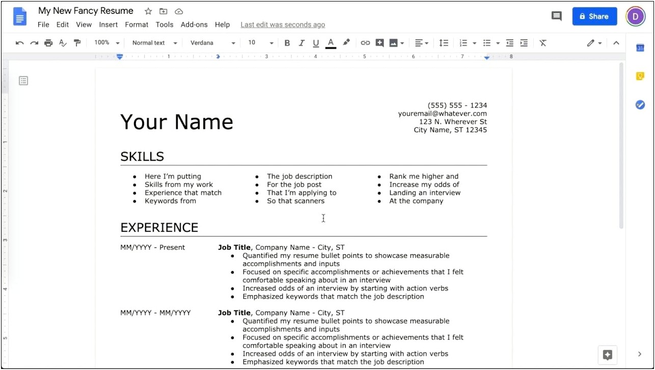 Best File For Microsoft Documents Resumes
