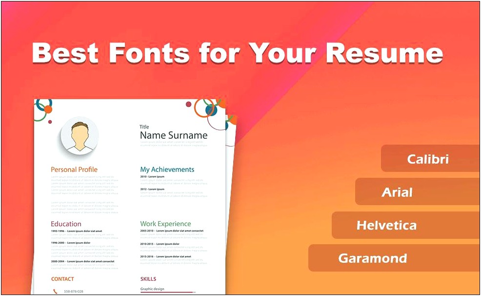 Best Font And Size For Resume 2016