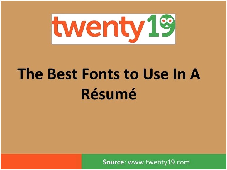 Best Font For A Resume 2014