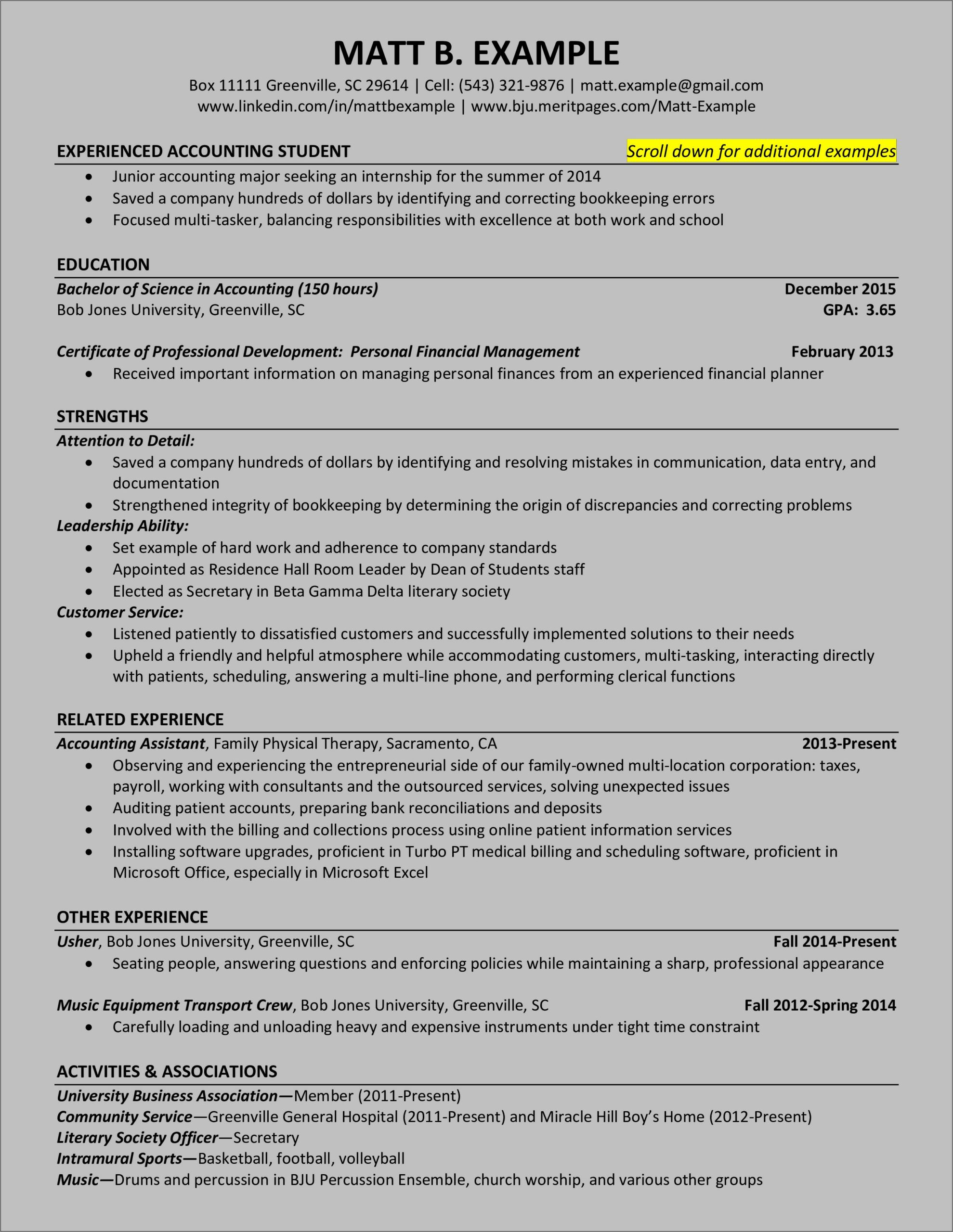 Best Font For Accounting Resume