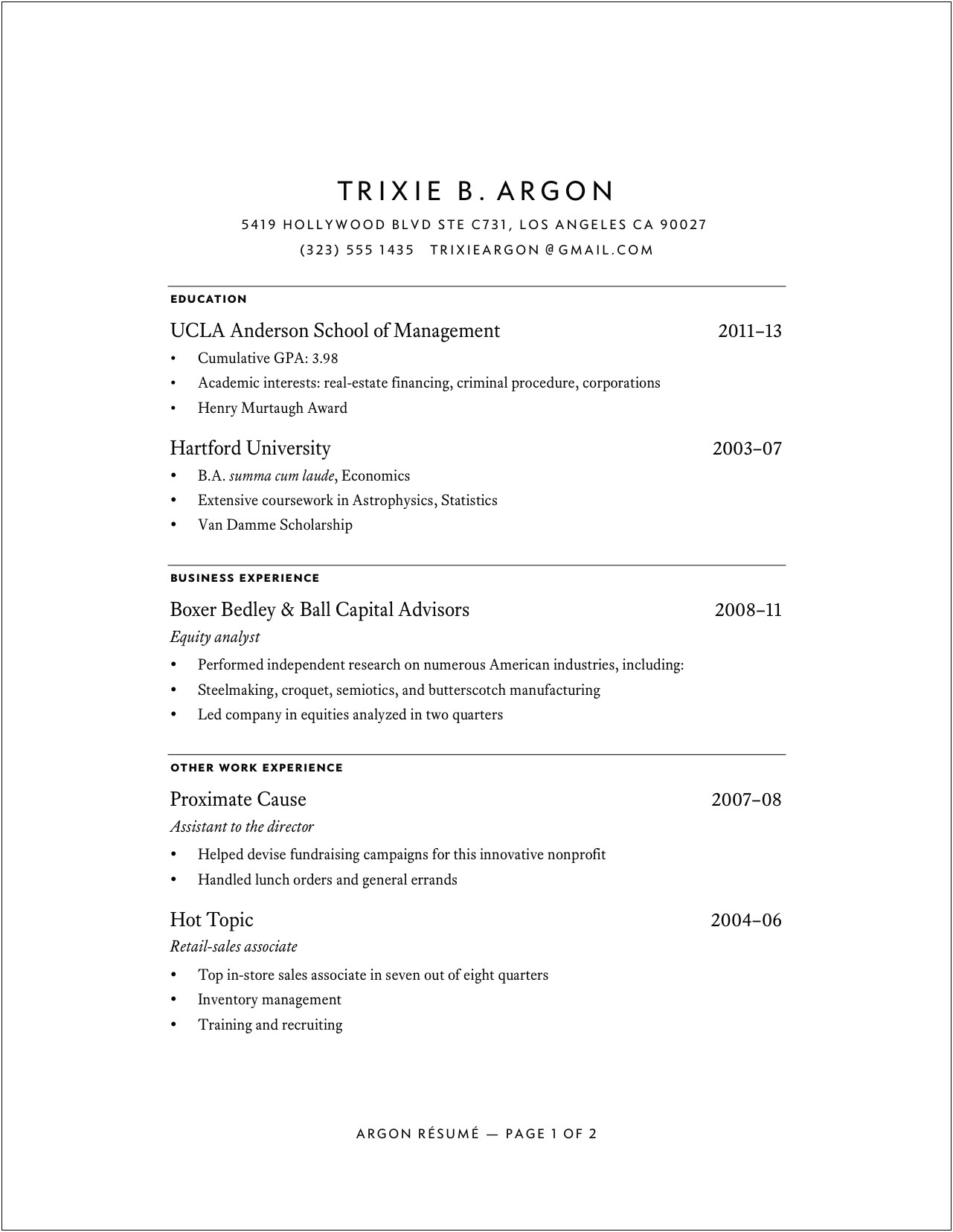 Best Font For Lawyer Resume