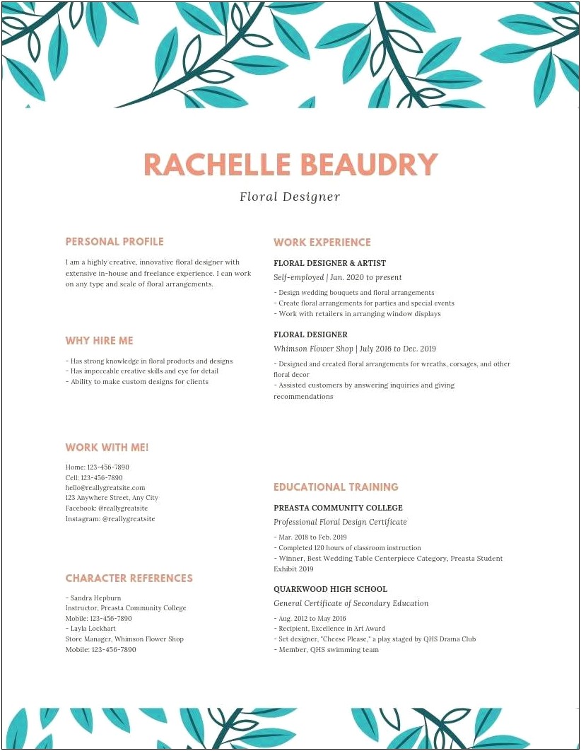 Best Font For Resume Word