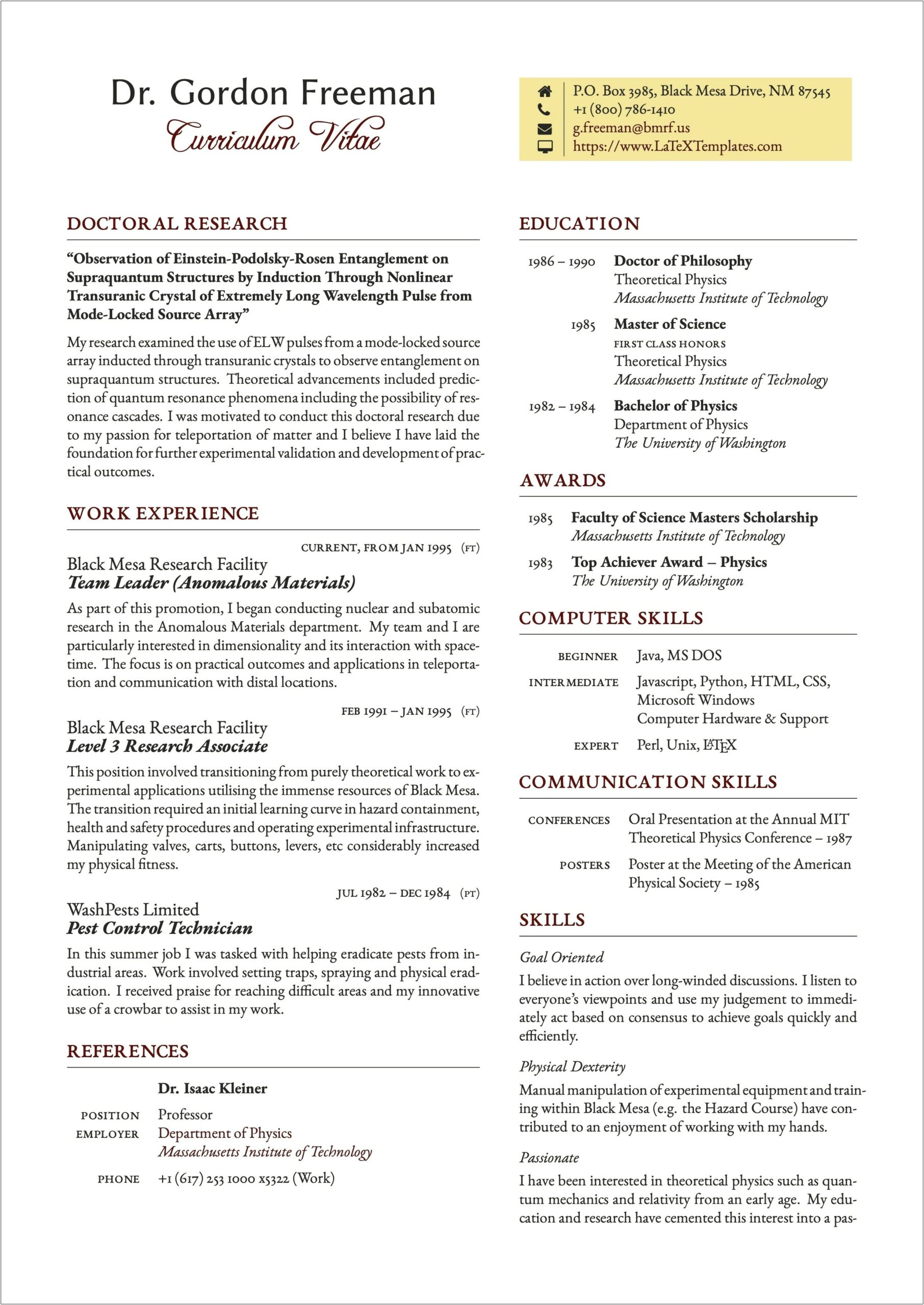 Best Font Style For Resume