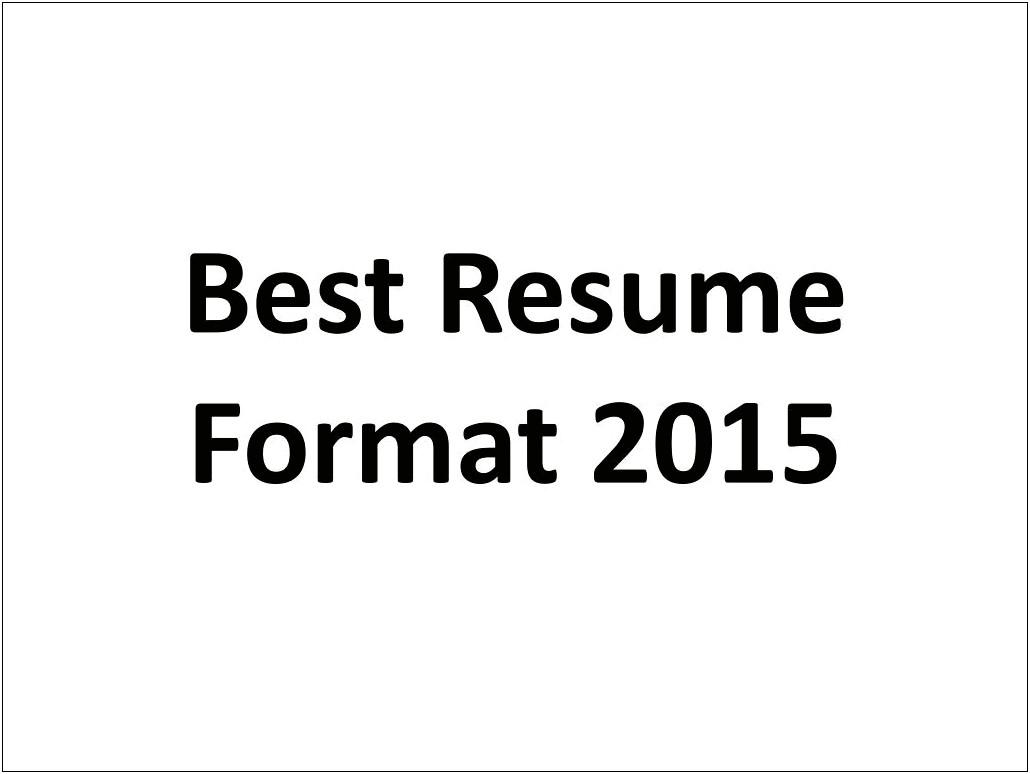 Best Fonts For Resume 2015