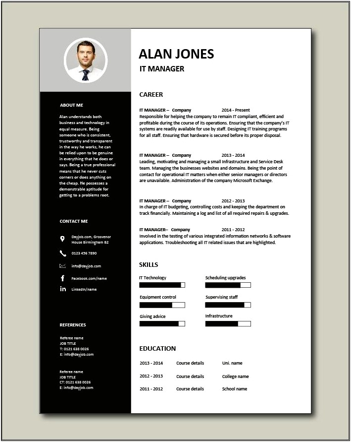 Best Free Management Resume Template