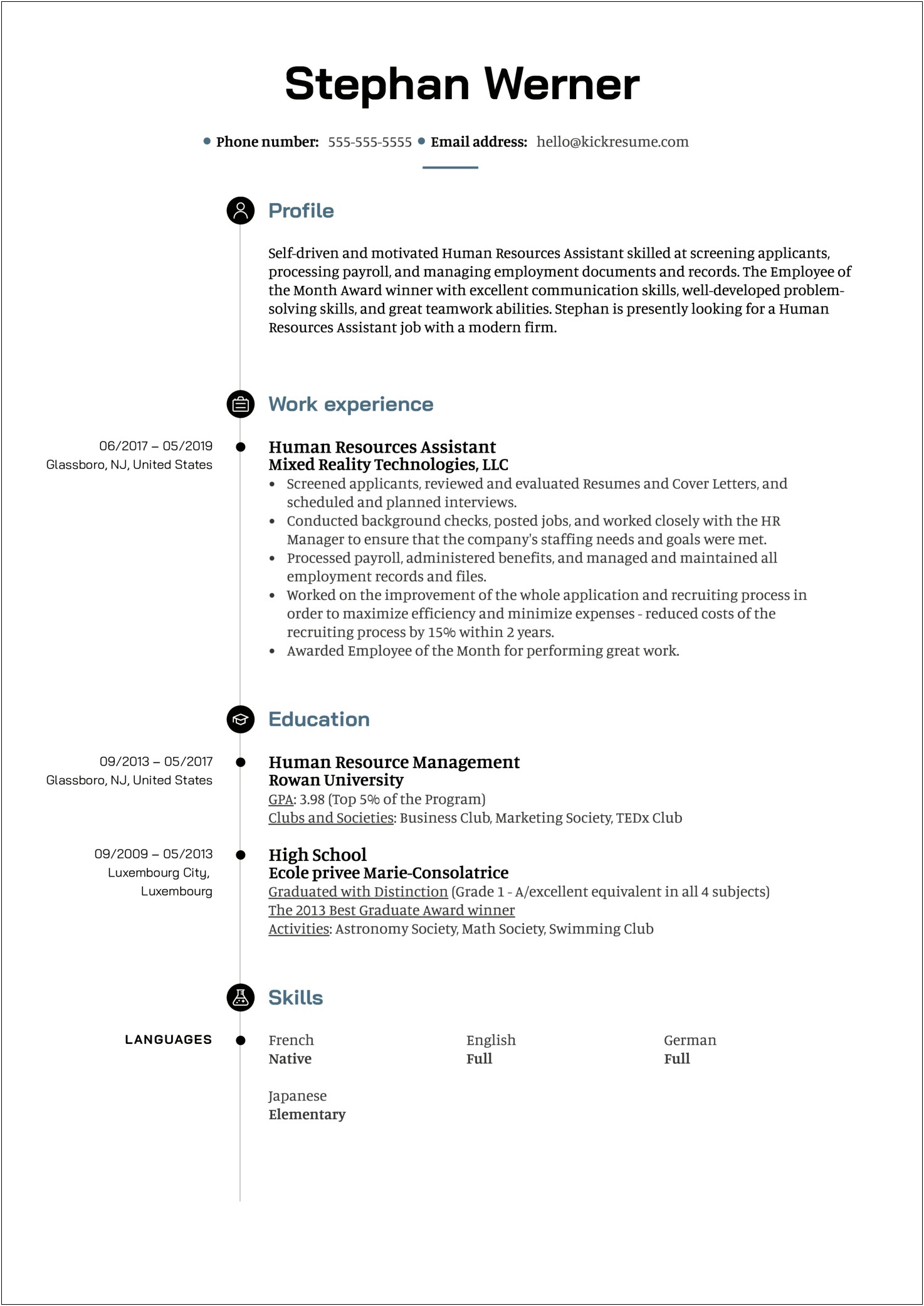 Best Human Resources Resume Objective