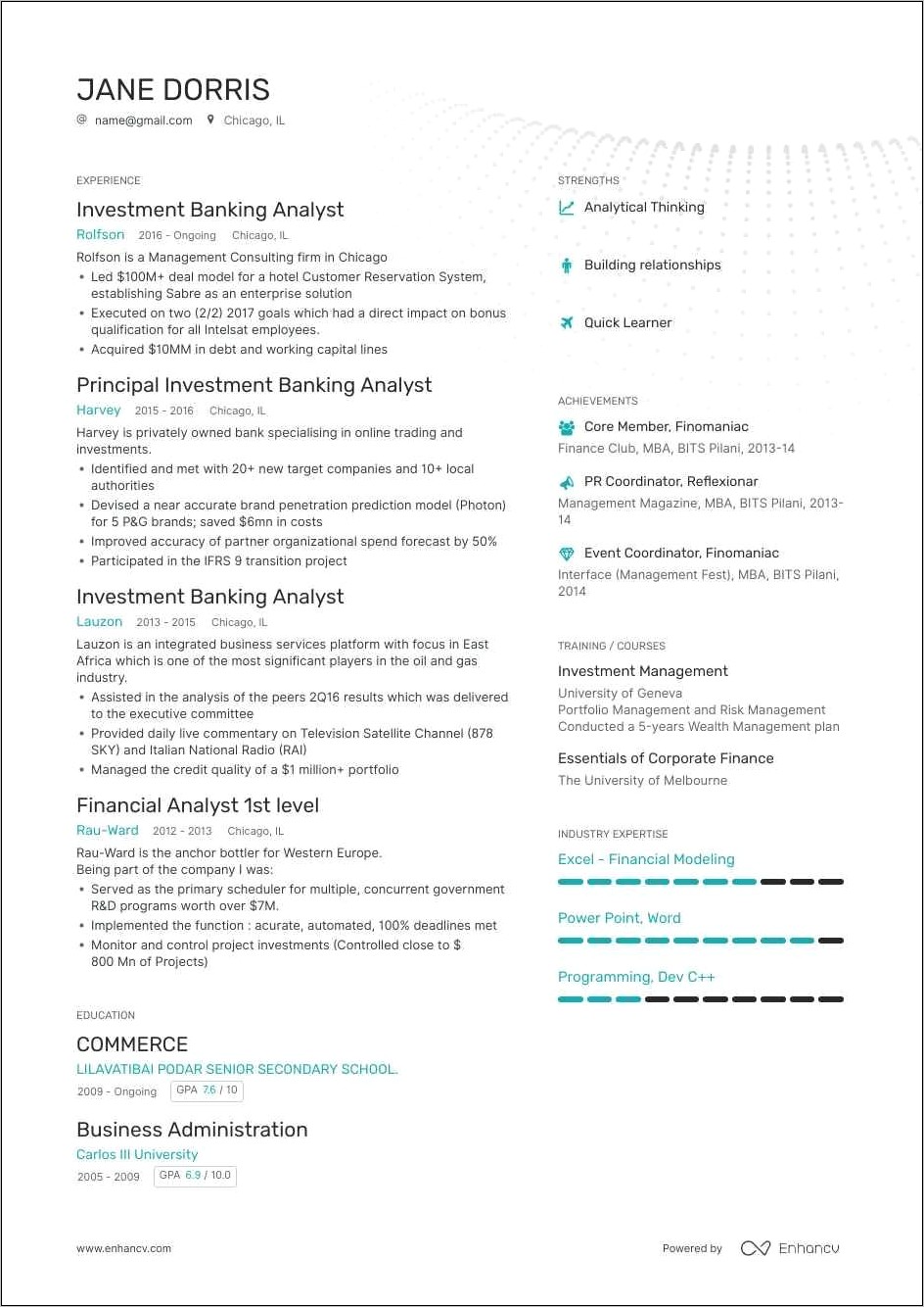 Best Investment Banking Resume Review