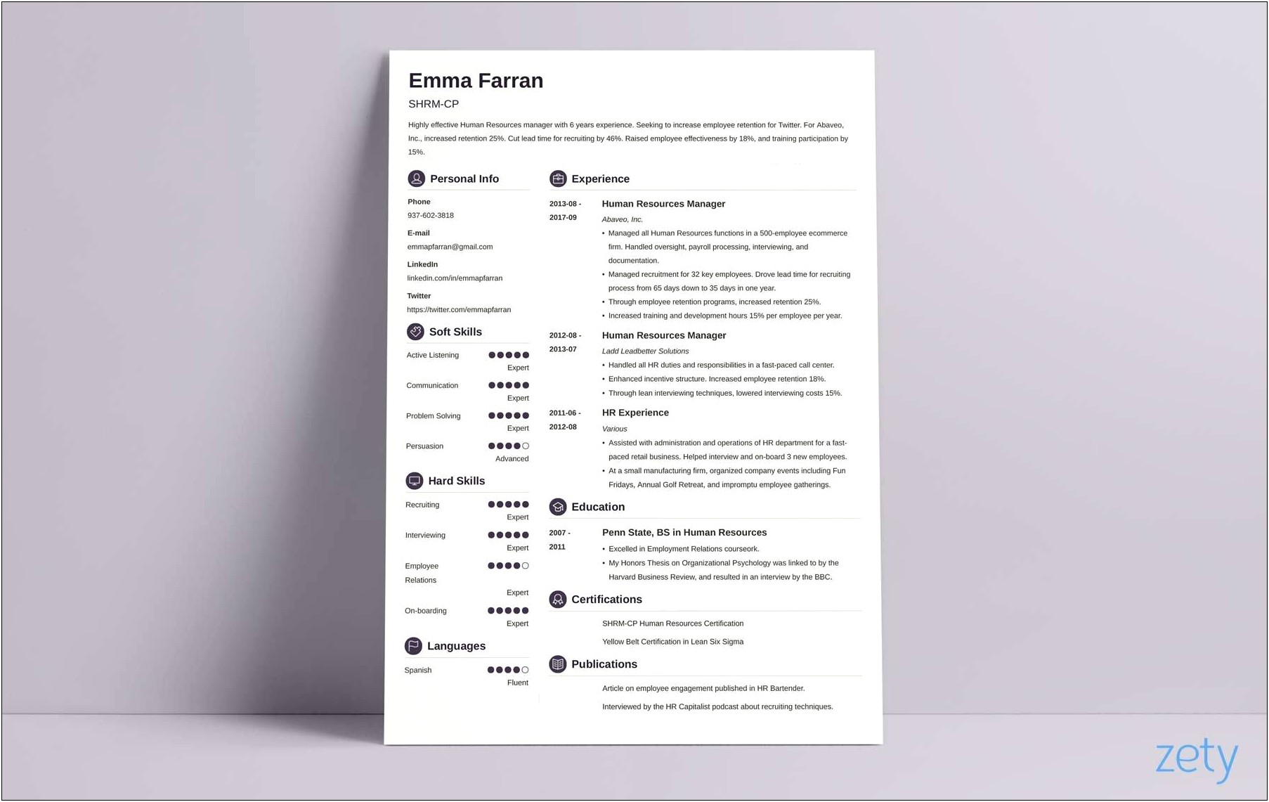 Best Lay Out For A Resume 2017