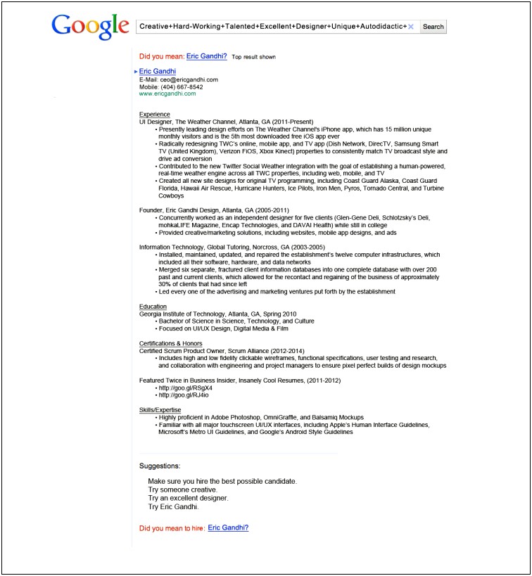 Best Looking Resumes Using Google Docs