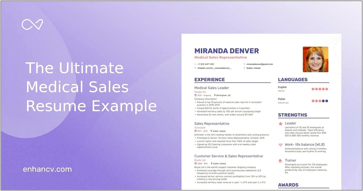 Best Medical Device Sales Resume Examples