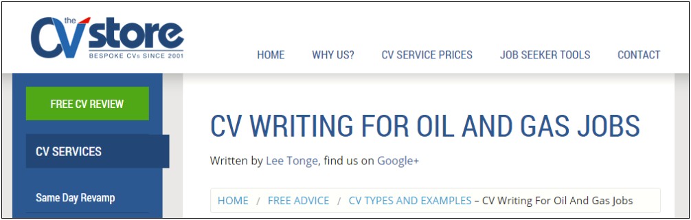 Best Oil And Gas Resume Writers