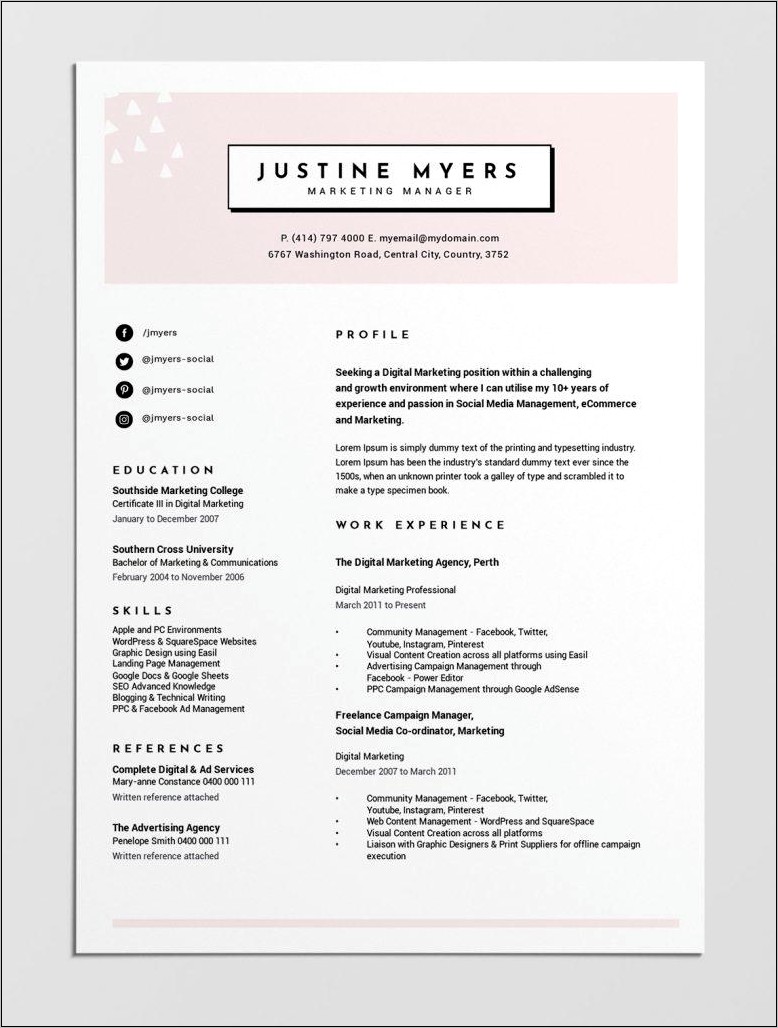 Best Place For Resume Templates