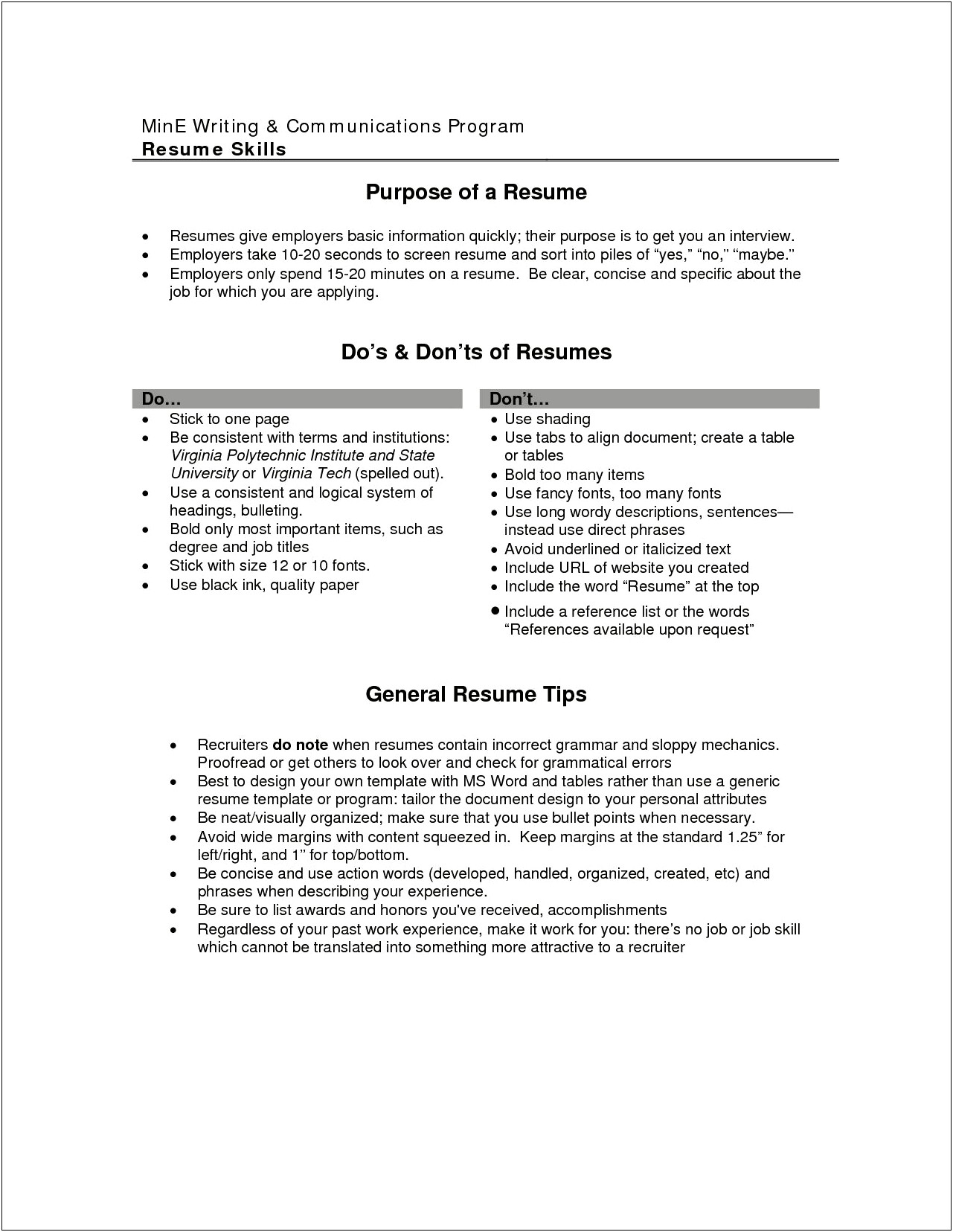 Best Professional Objective For Resume