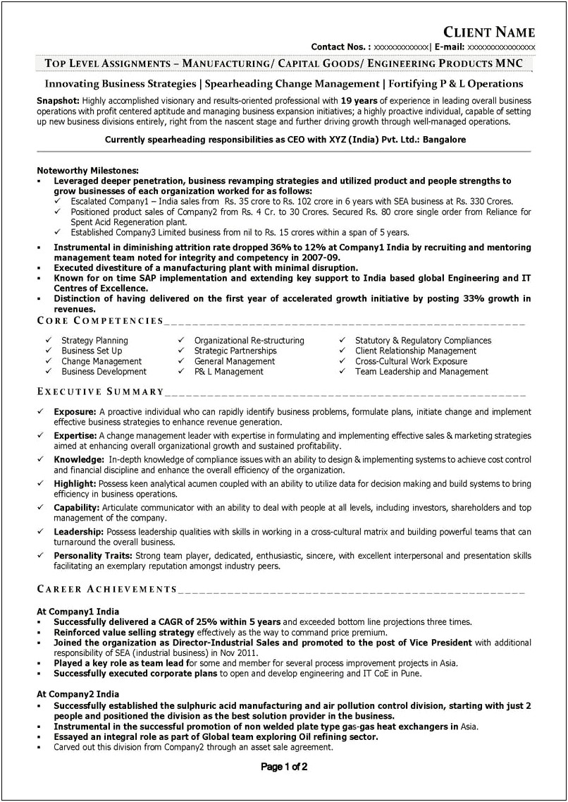 Best Professional Resume Format Free Download
