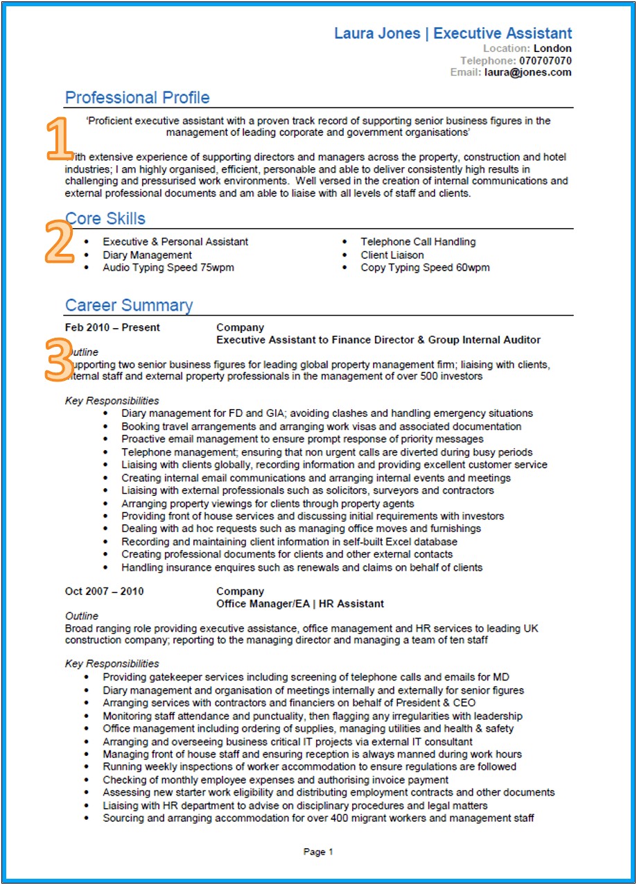 Best Resume Examples For Business