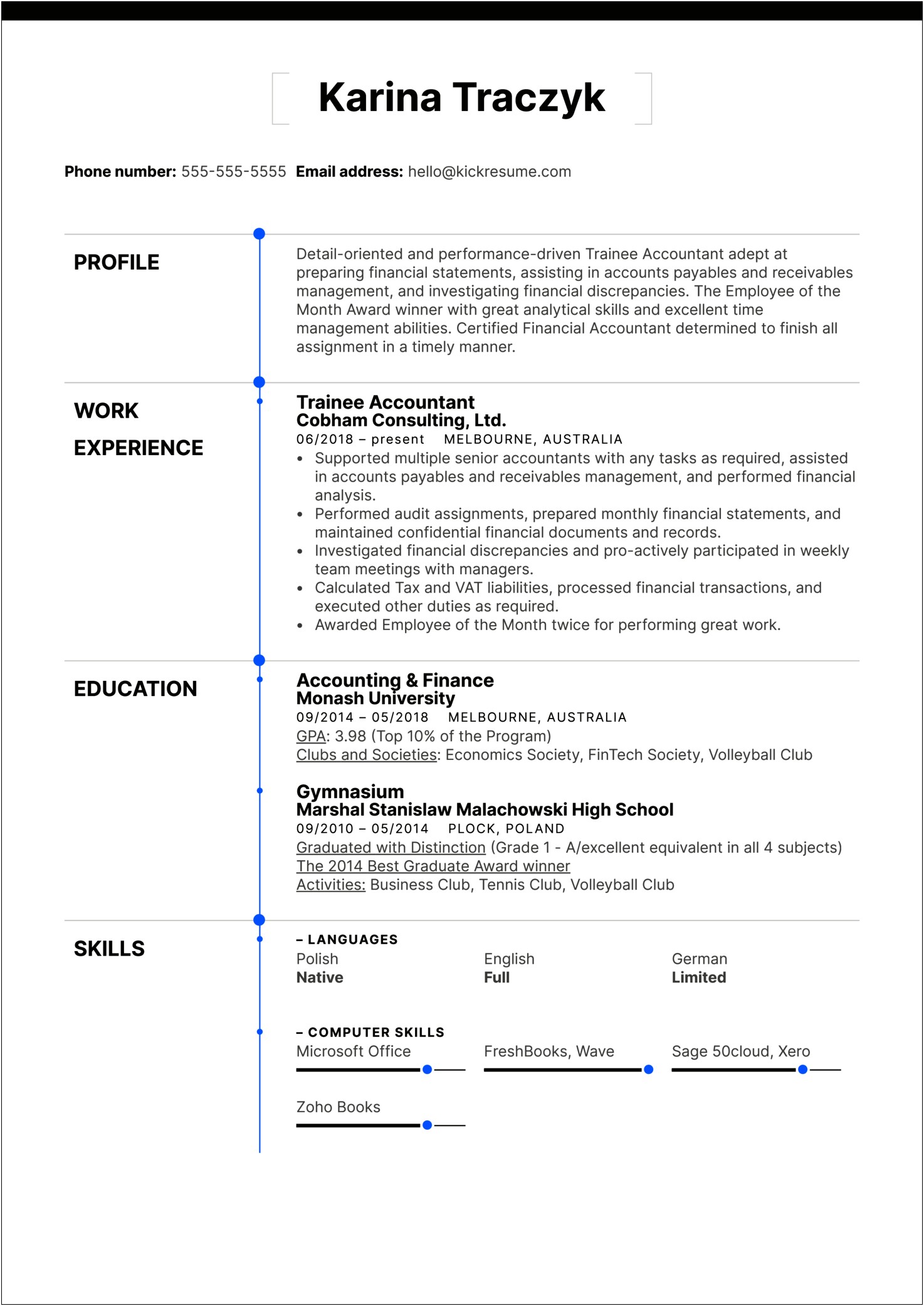 Best Resume Font For Accounting Resume