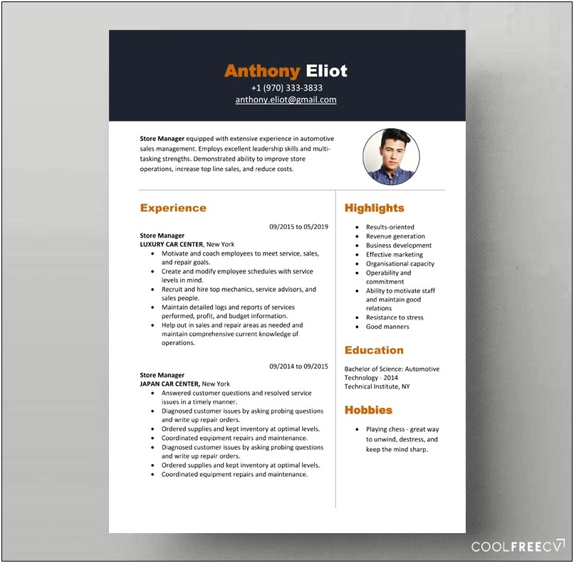 Best Resume For Automobile Engineer Fresher