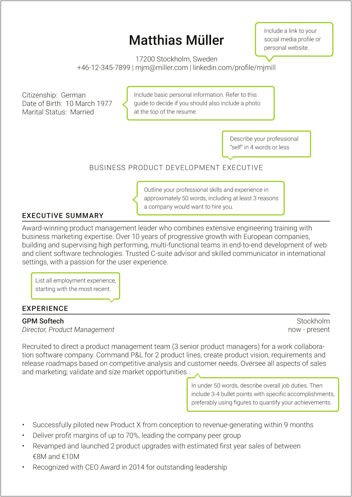Best Resume For Multinational Company