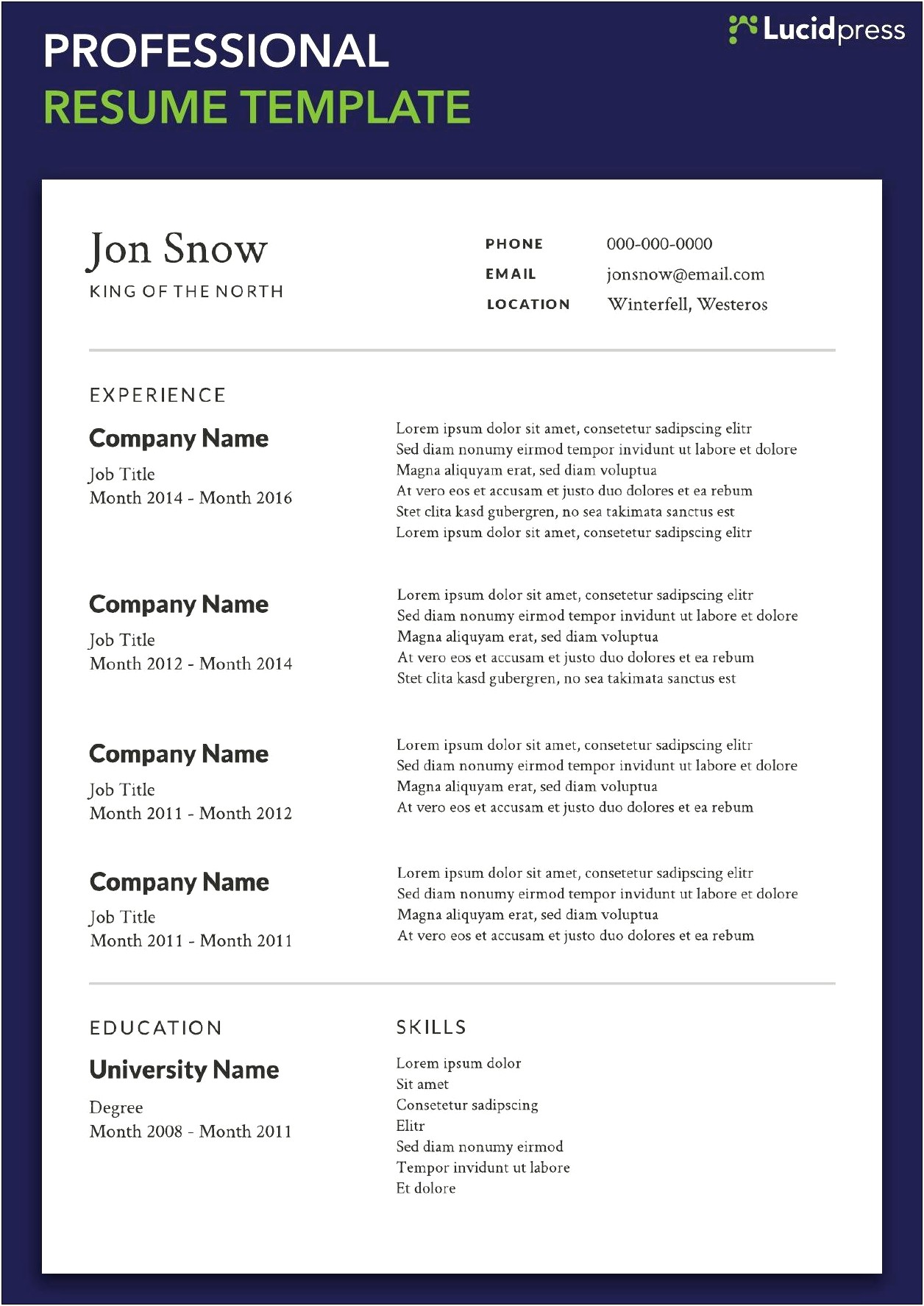 Best Resume Format Examples 2014