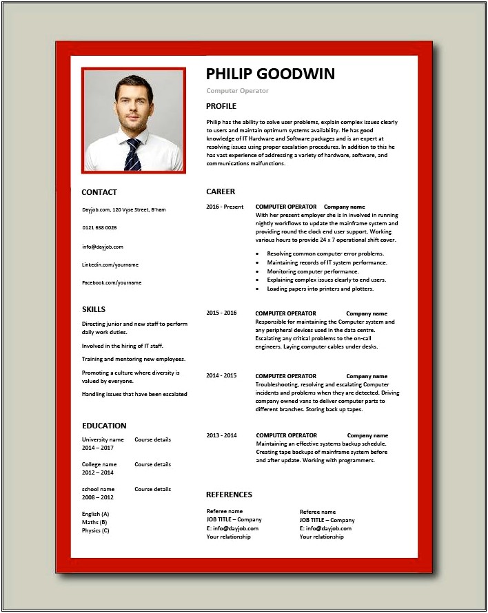 Best Resume Format For Gulf Countries