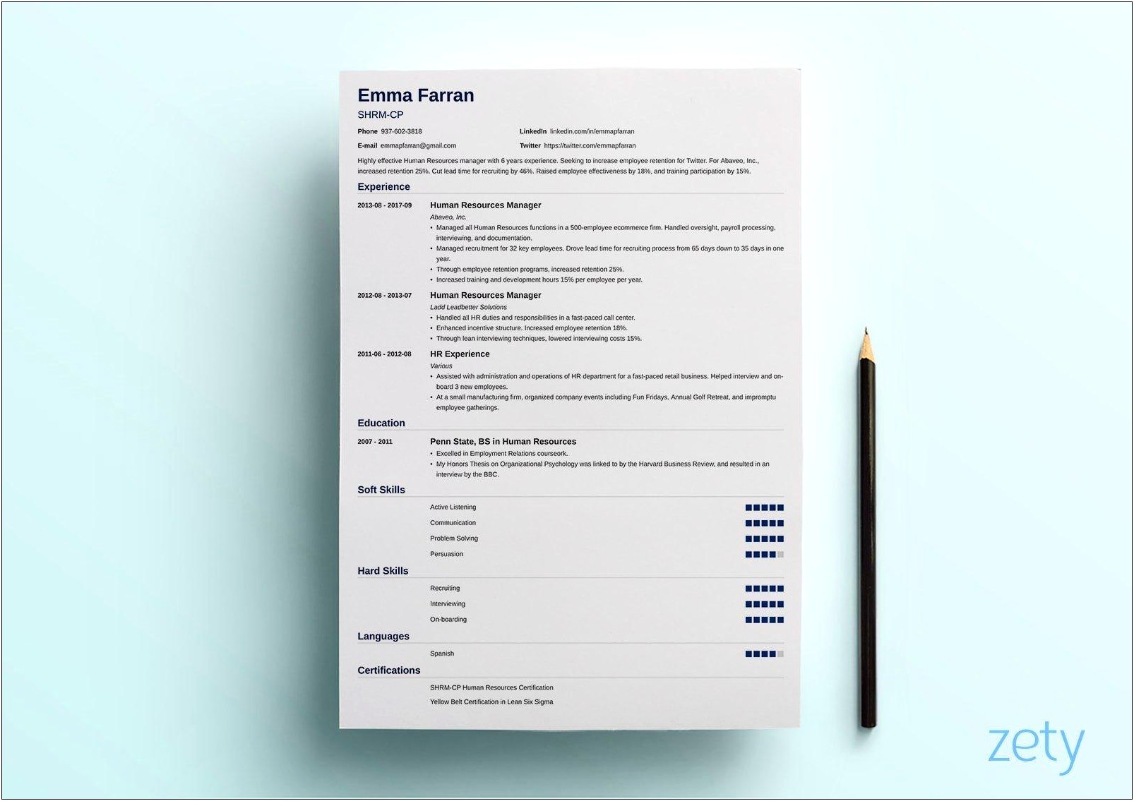 Best Resume Format For Indeed