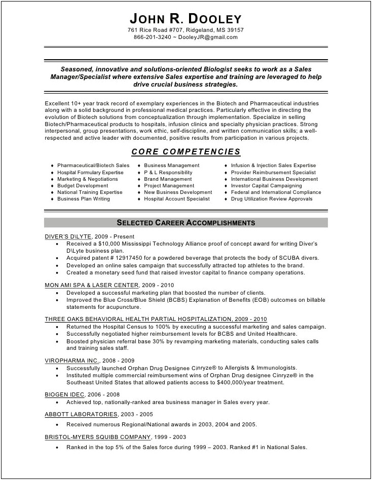 Best Resume Format For Pharmaceutical Industry