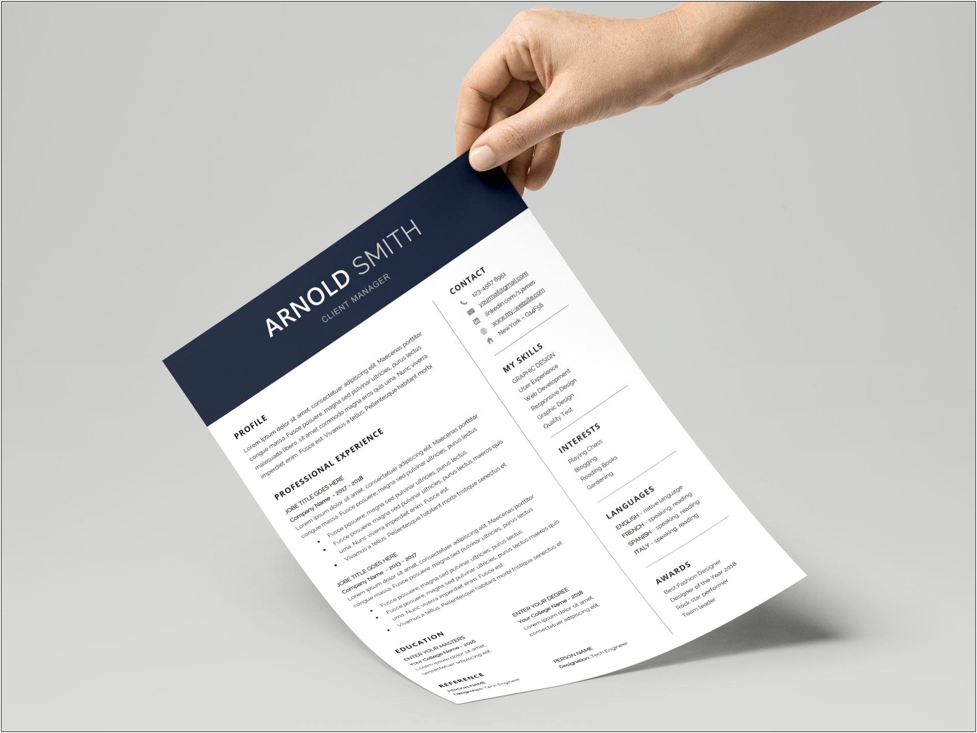 Best Resume Format In Word File For Business