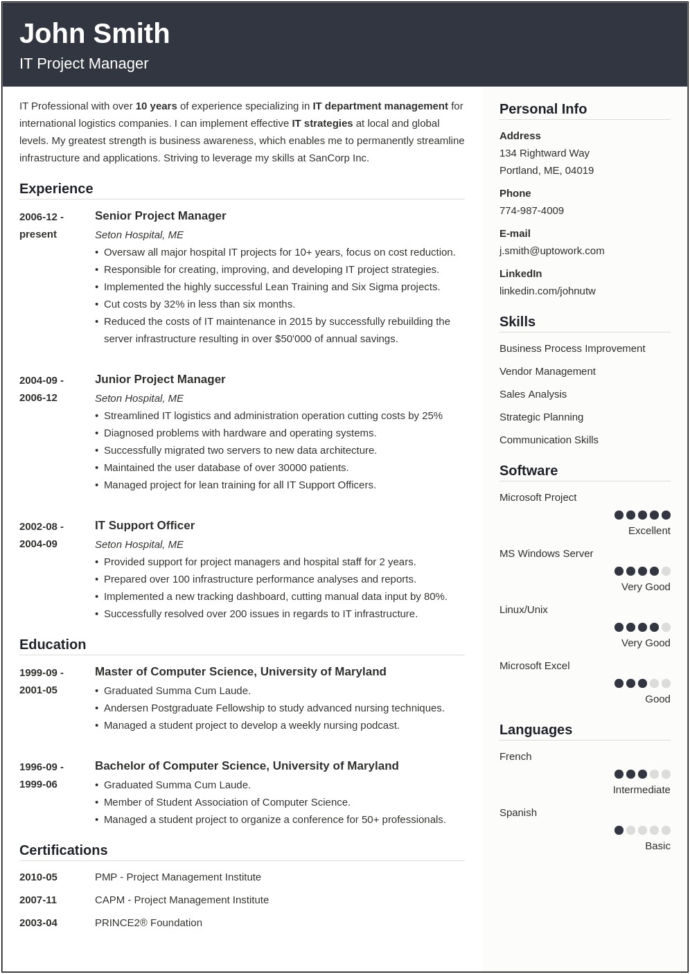Best Resume Layout To Use