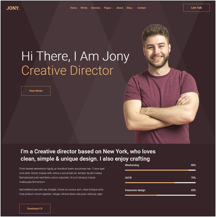 Best Resume Technical Website Templates Free Download