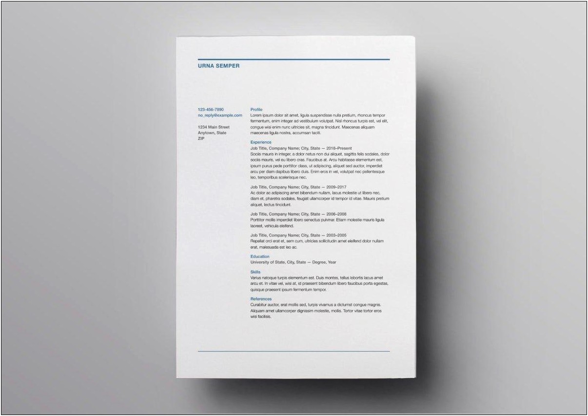 Best Resume Templates 2018 Free Download