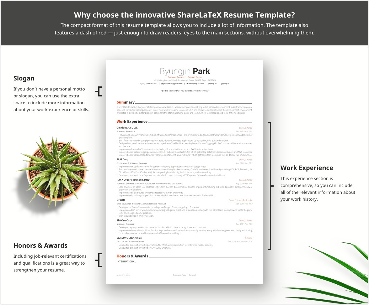 Best Resume Templates 2019 For Phd Latex
