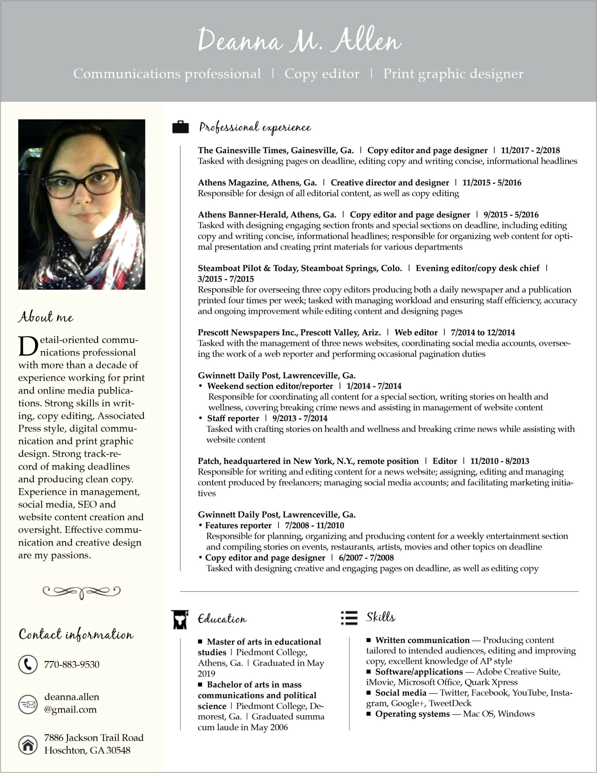 Best Resume Writings For Creative Director