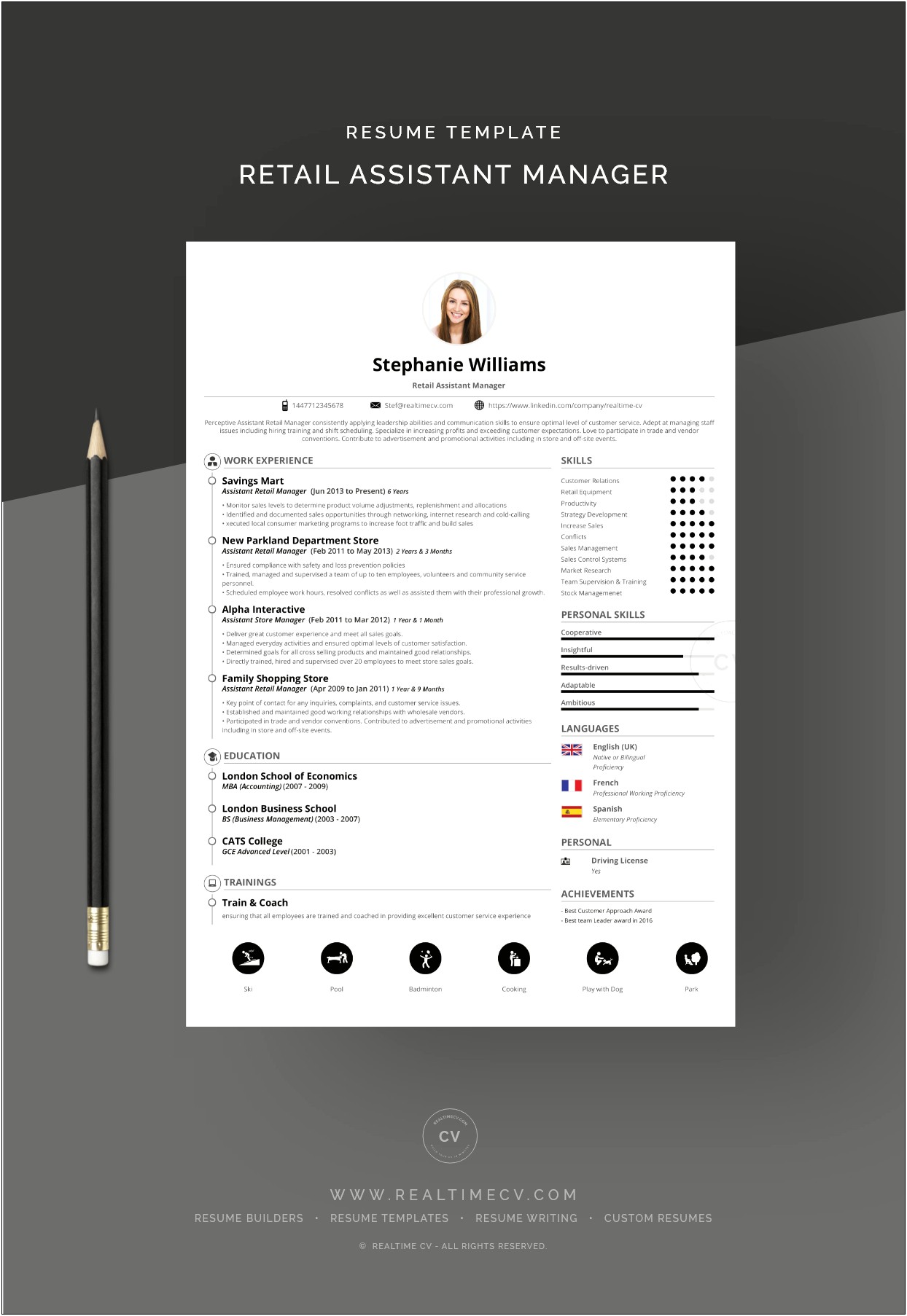Best Retail Assistant Manager Resume