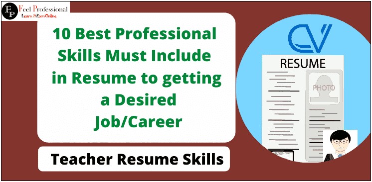 Best Skills To Have On Teaching Resume