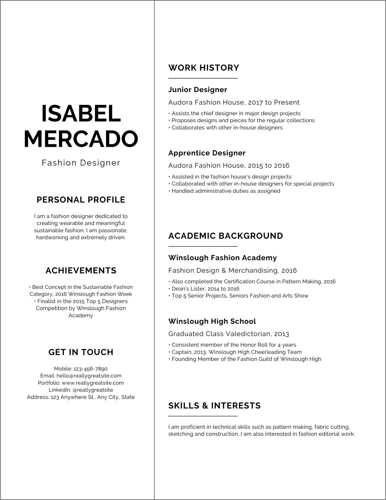 Best Technology Workers Resume Template